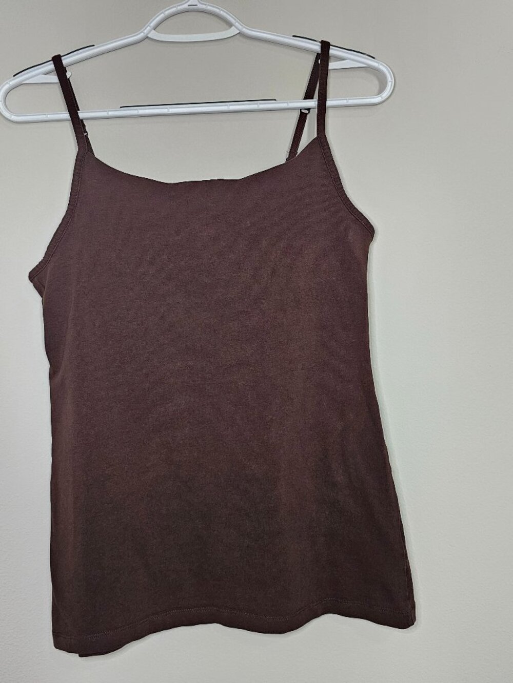 Oscar de la Renta Brown Spaghetti Strap Tank Top